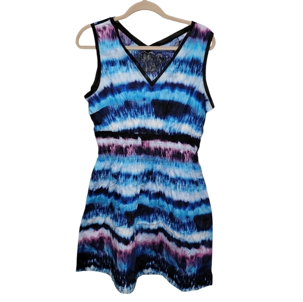 Simply Vera Vera Wang size XL NWT sleeveless v neck multicolor dress has pockets